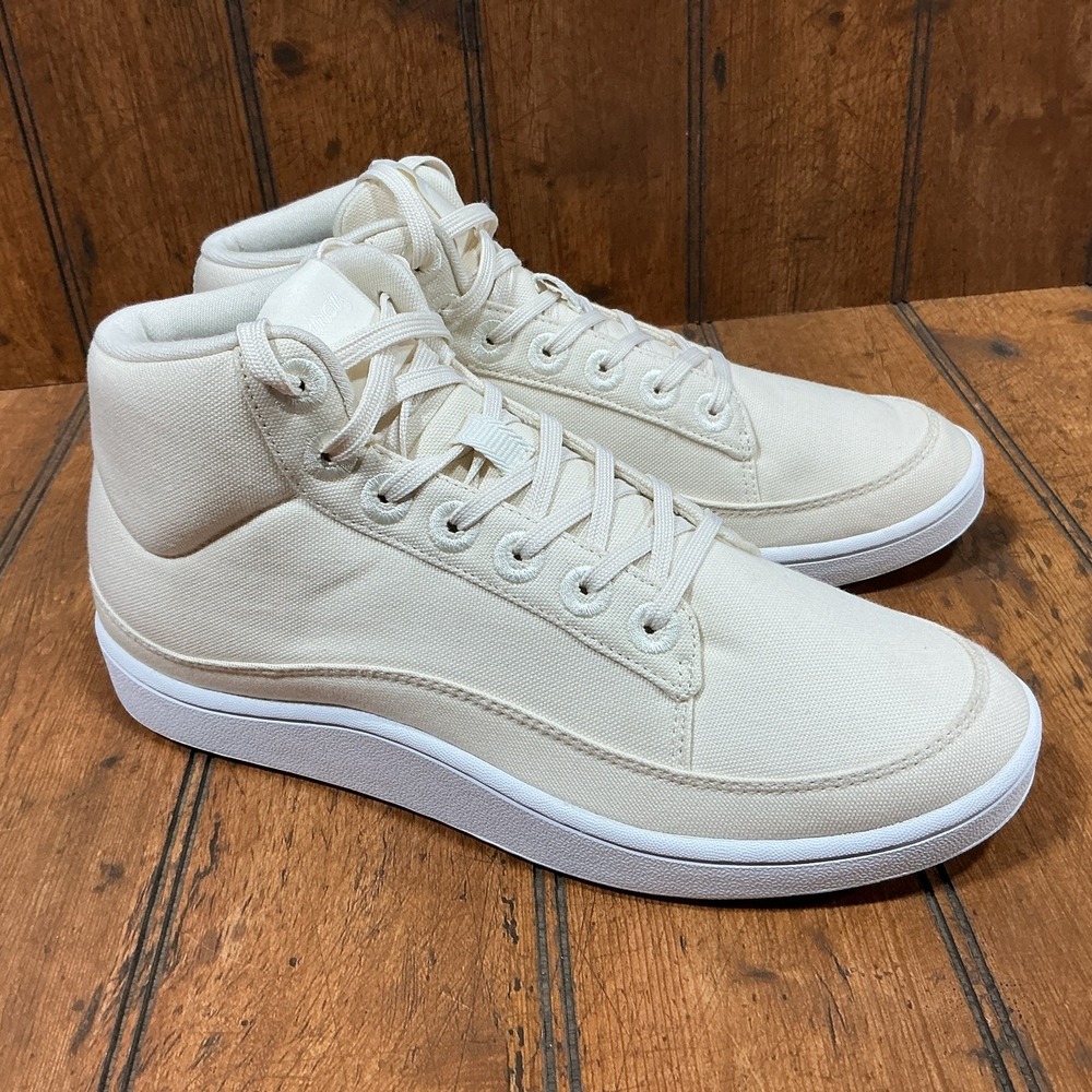 Allbirds Canvas Pacer Mid Walking Sneakers Shoes Womens Size 10 Blizzard White